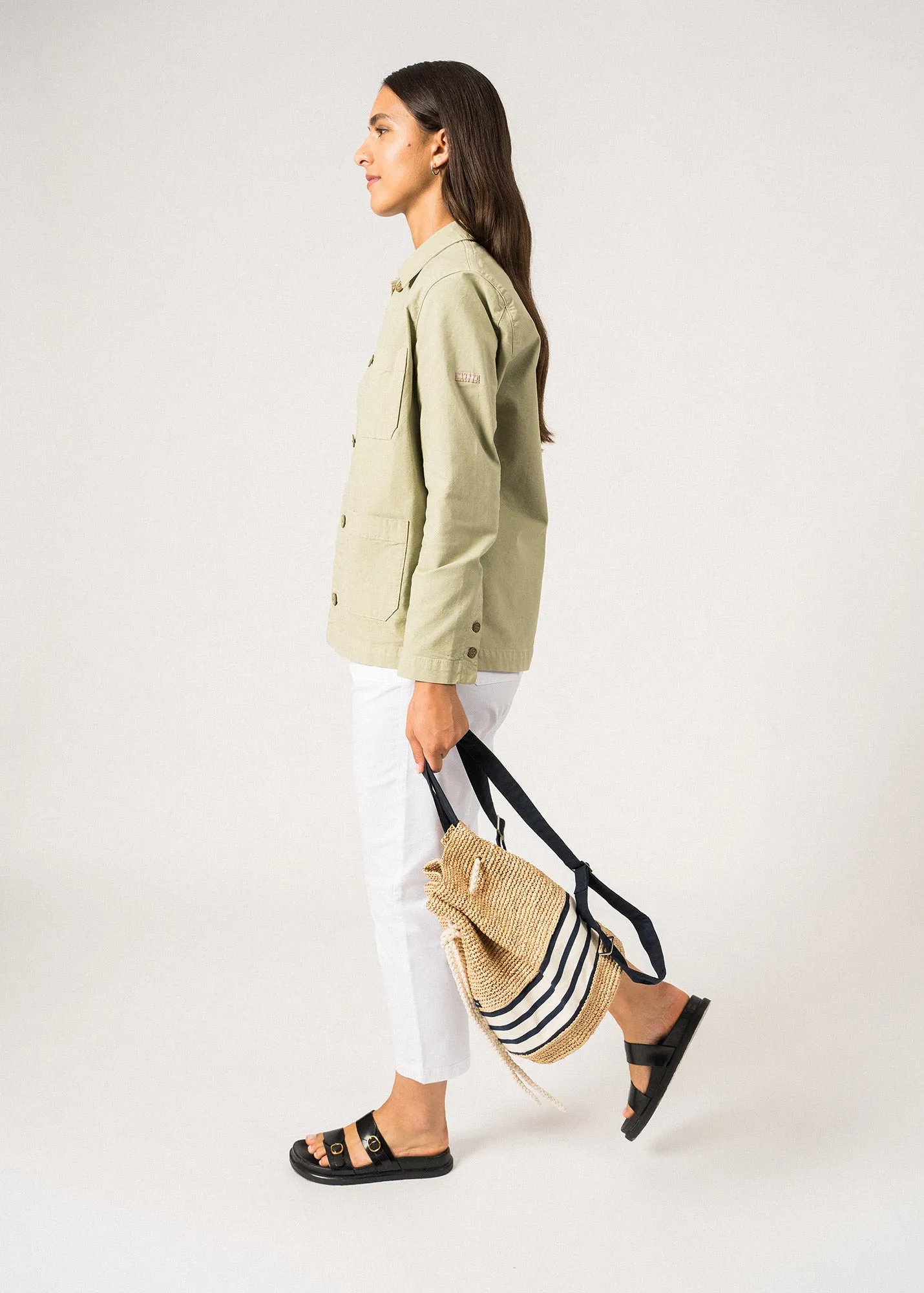 Sac  dos en raphia -  dtails rays (NATUREL)