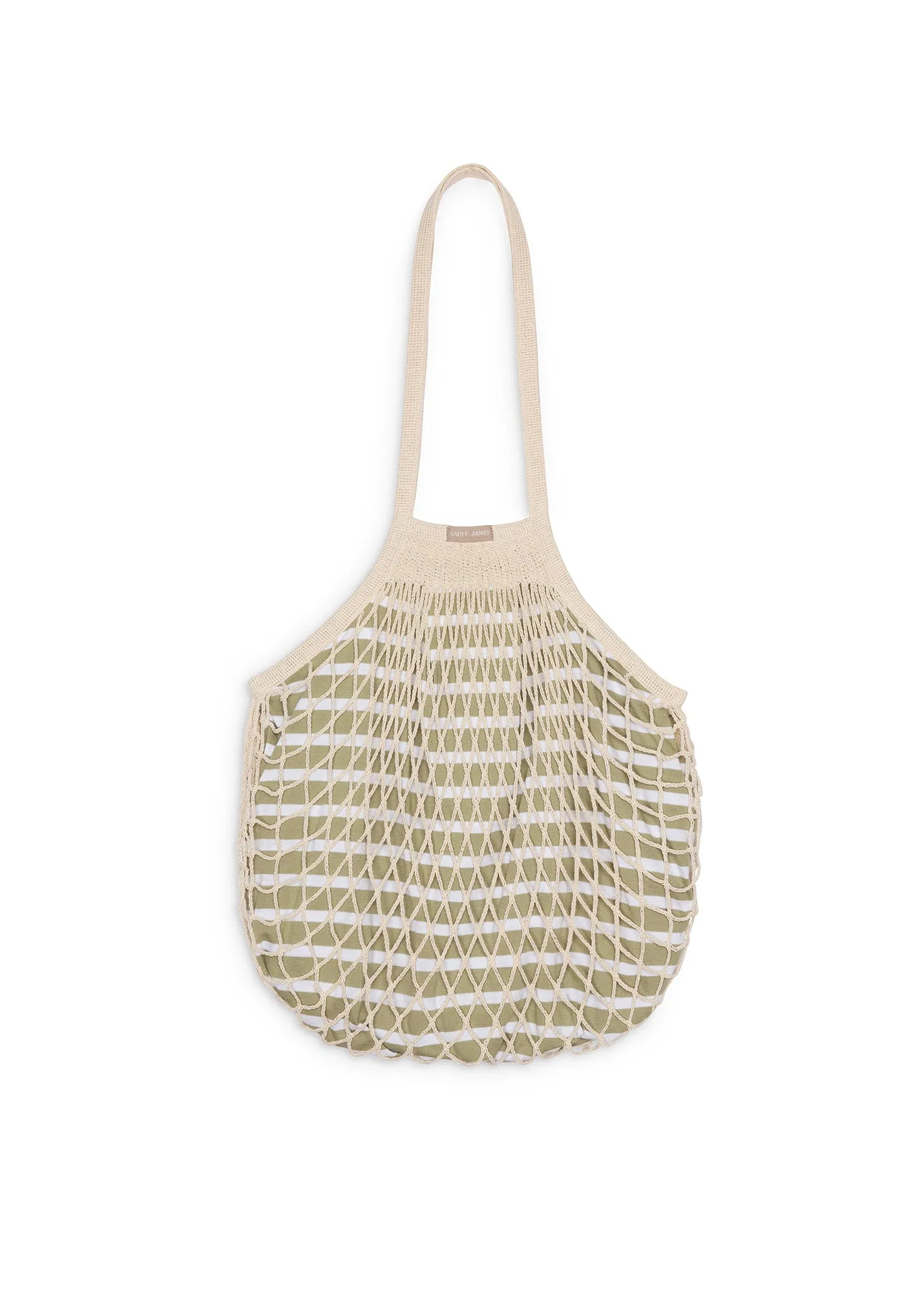 Sac filet - doubl en coton ray (ECRU/AMANDIER/NEIGE)