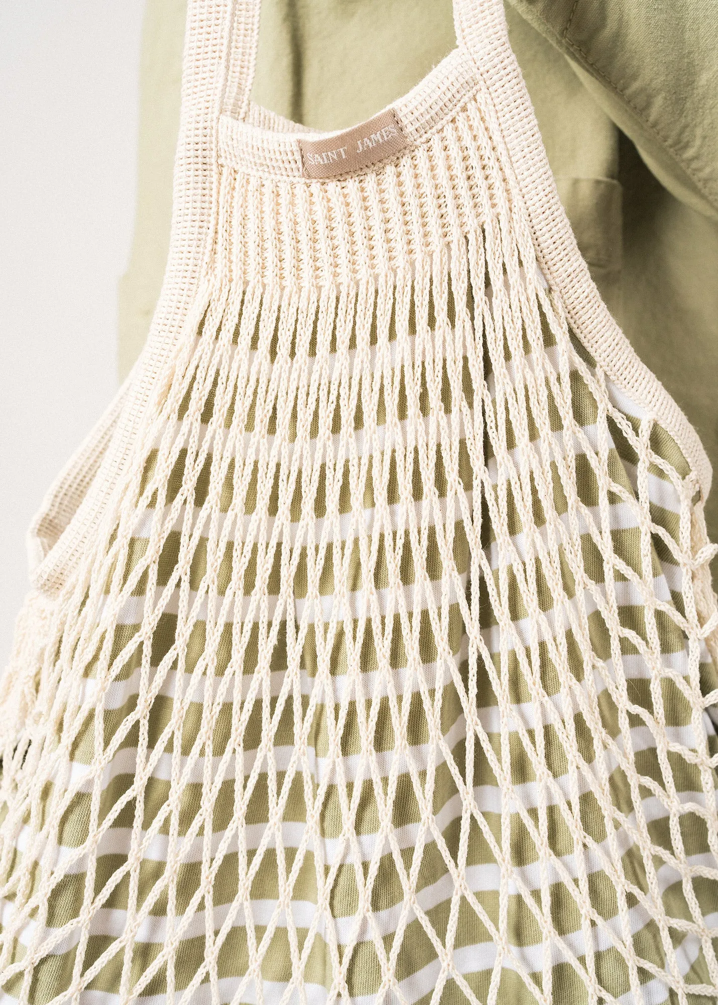 Sac filet - doubl en coton ray (ECRU/AMANDIER/NEIGE)