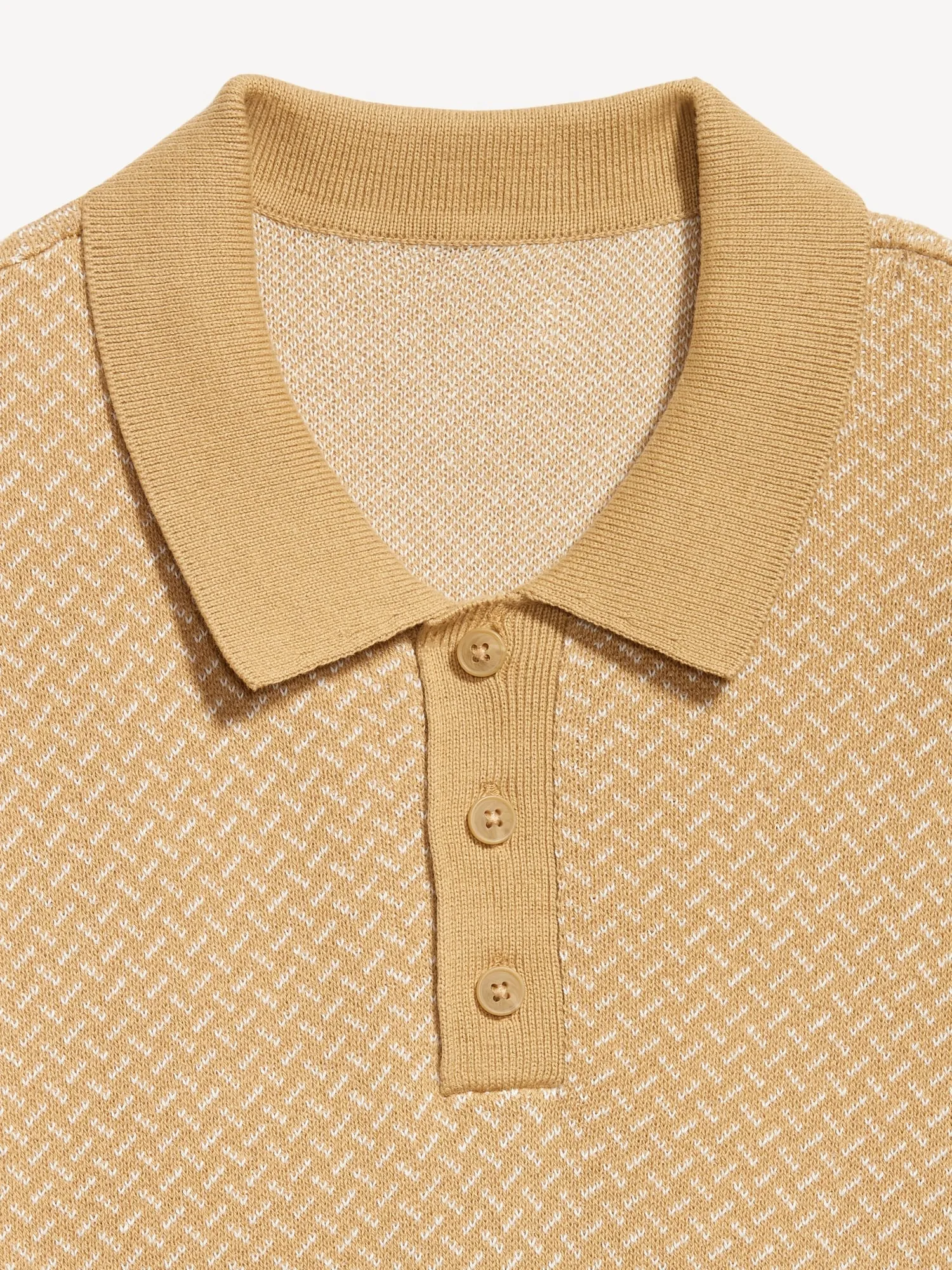Short-Sleeve Herringbone Polo