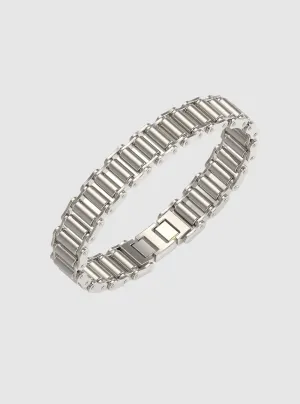 Silver Bicycle Chain Bracelet Guess