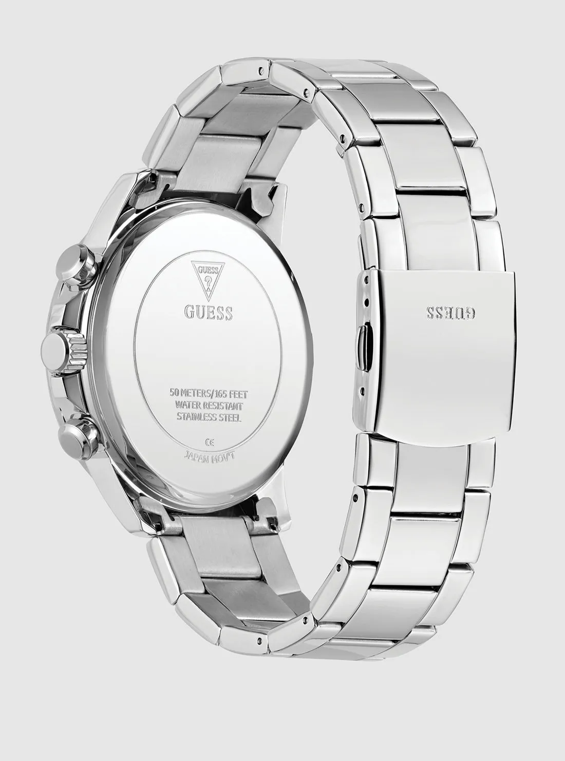 Silver Blue Dial Walker Watch Guess
