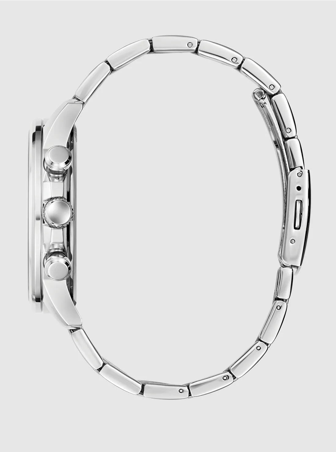 Silver Blue Dial Walker Watch Guess