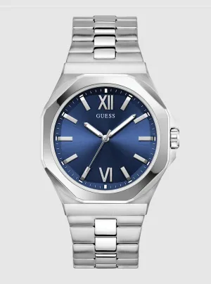 Silver Emperor Blue Dial Watch Guess