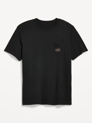Soft-Washed Graphic Pocket T-Shirt for Men