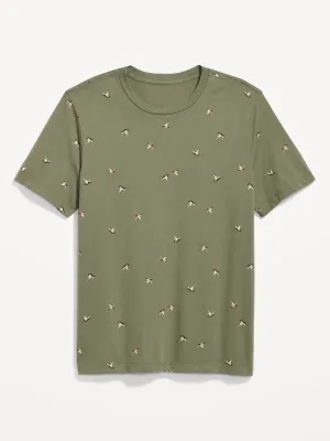 Soft-Washed Printed Crew-Neck T-Shirt for Men
