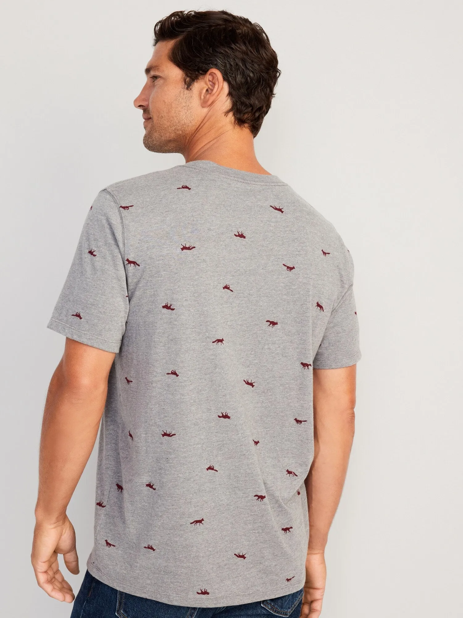 Soft-Washed Printed Crew-Neck T-Shirt for Men