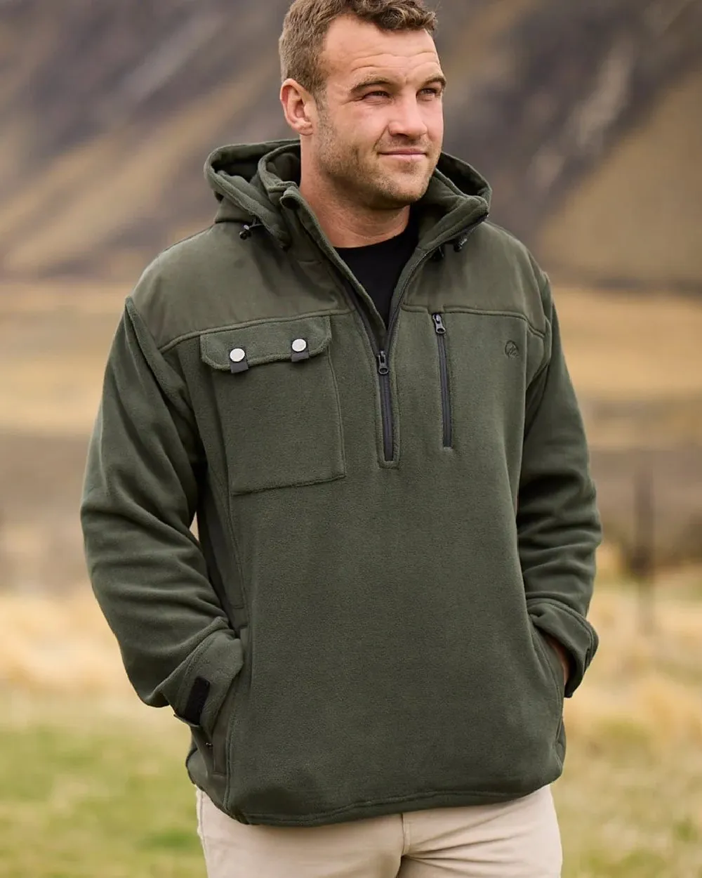 Swanndri Mens High Rock Technical Fleece Hoodie
