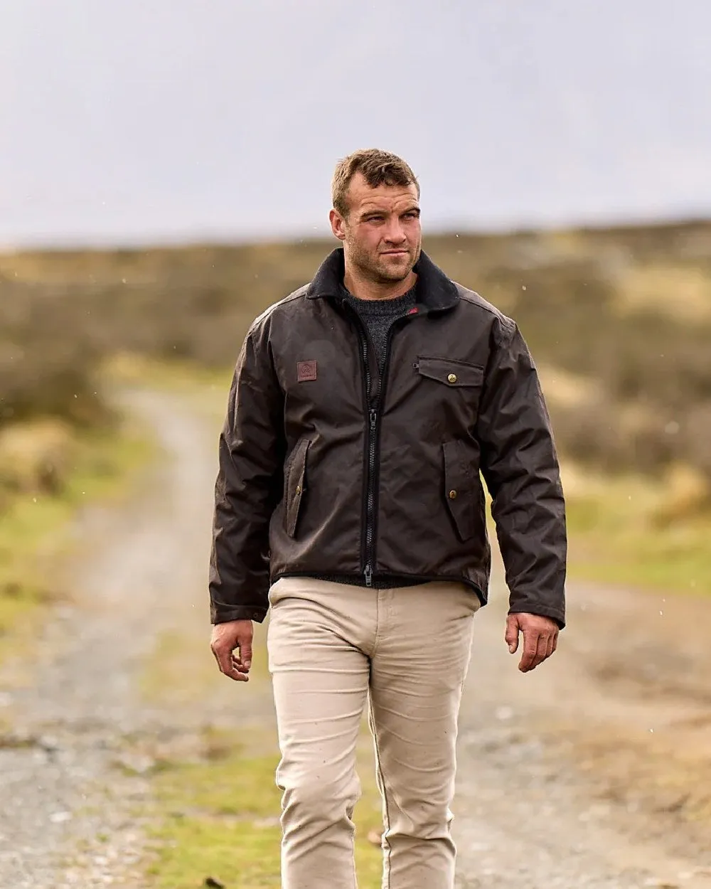Swanndri Mens Waimak Oilskin Jacket With Wool Lining