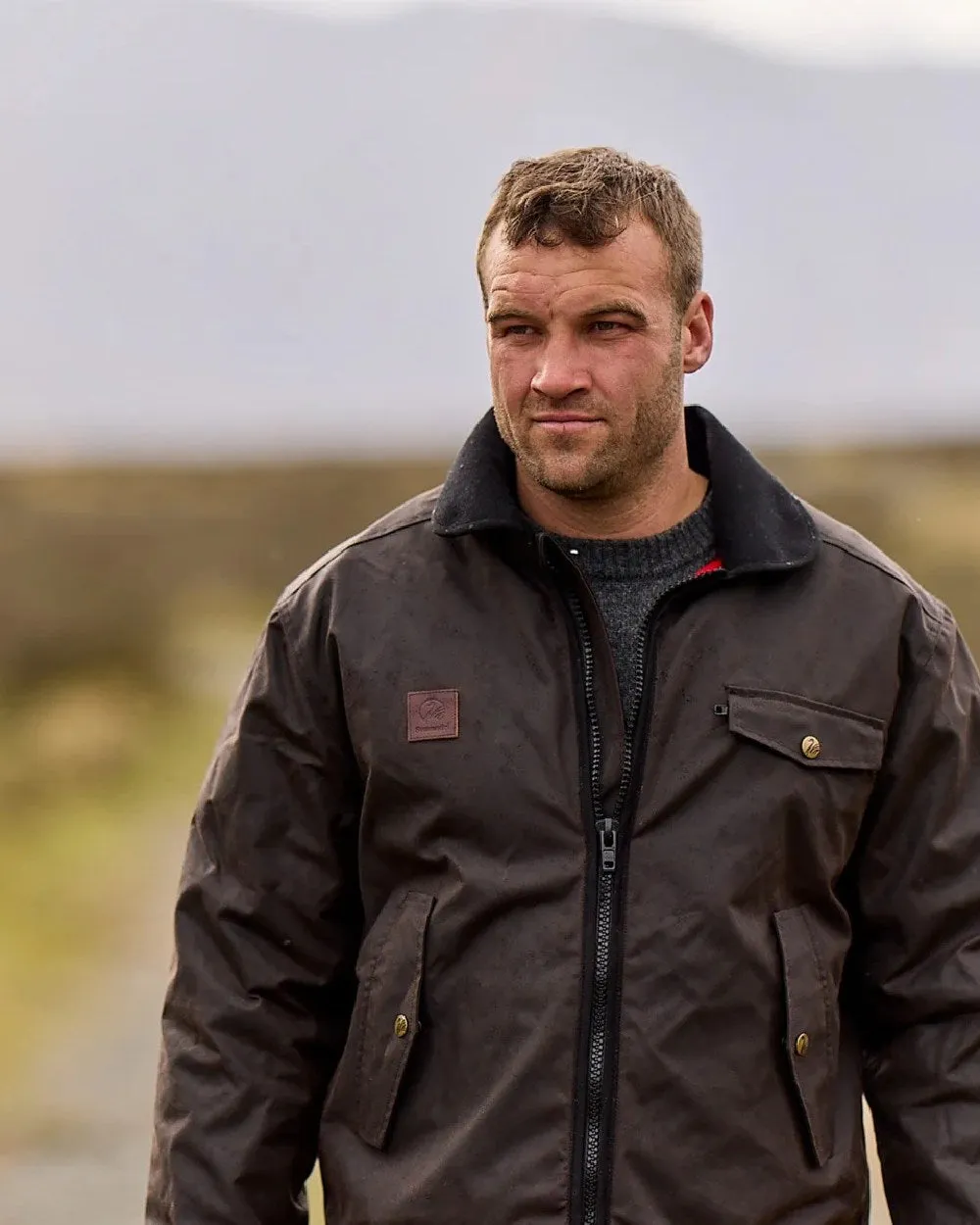 Swanndri Mens Waimak Oilskin Jacket With Wool Lining