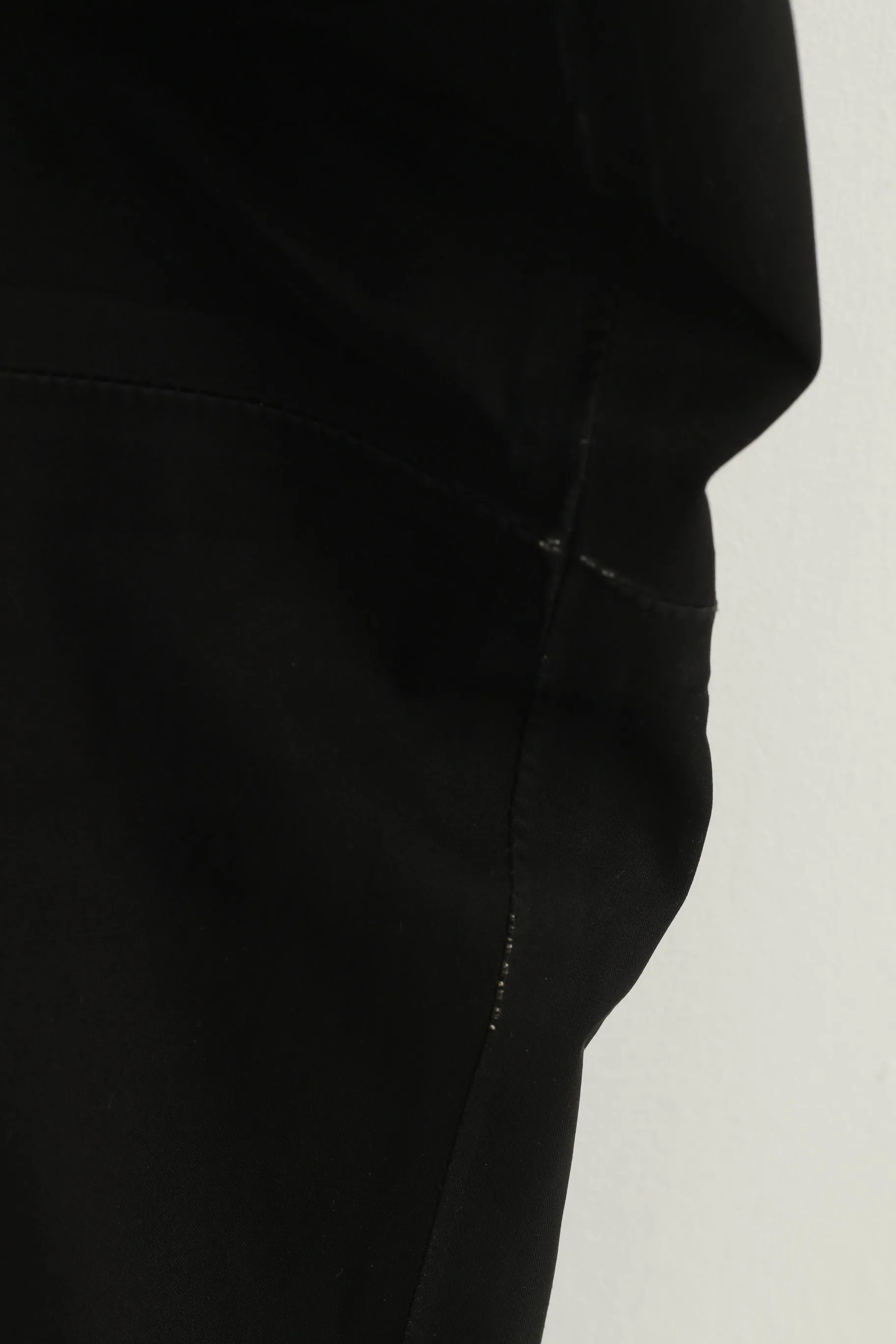 Swims Men S Jacket Black Full Double Zipper Waterproof Vintage Hood Pockets Parka Top