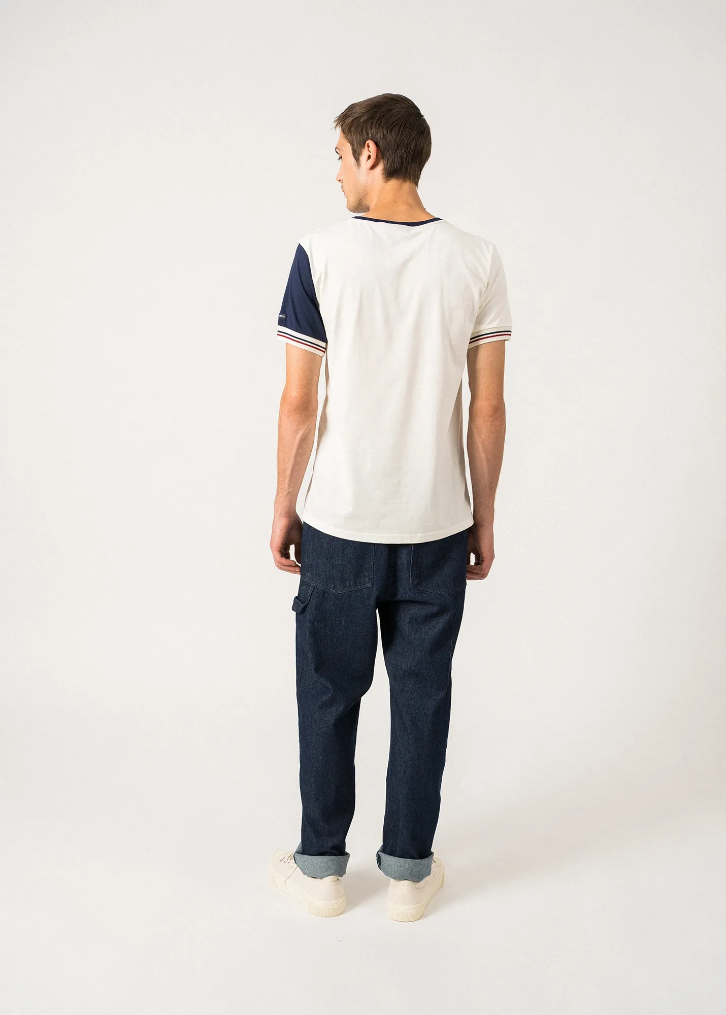 T-shirt en coton Roch - SAINT JAMES x Maison FT (ECUME/INSIGNE)