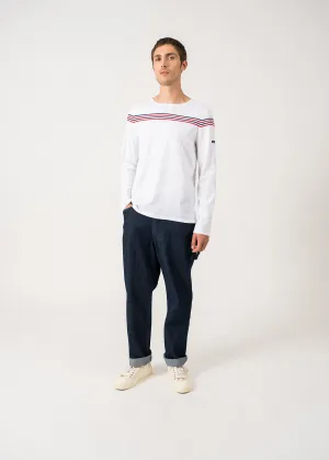 T-shirt  manches longues  rayures places - SAINT JAMES x Elyse (NEIGE/TULIPE/MARINE)