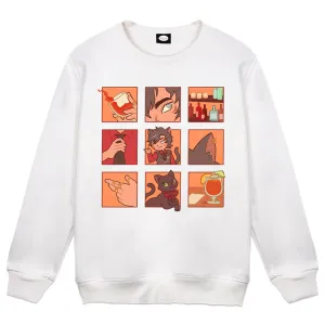 TaigaChama Neko Bartender White Crewneck