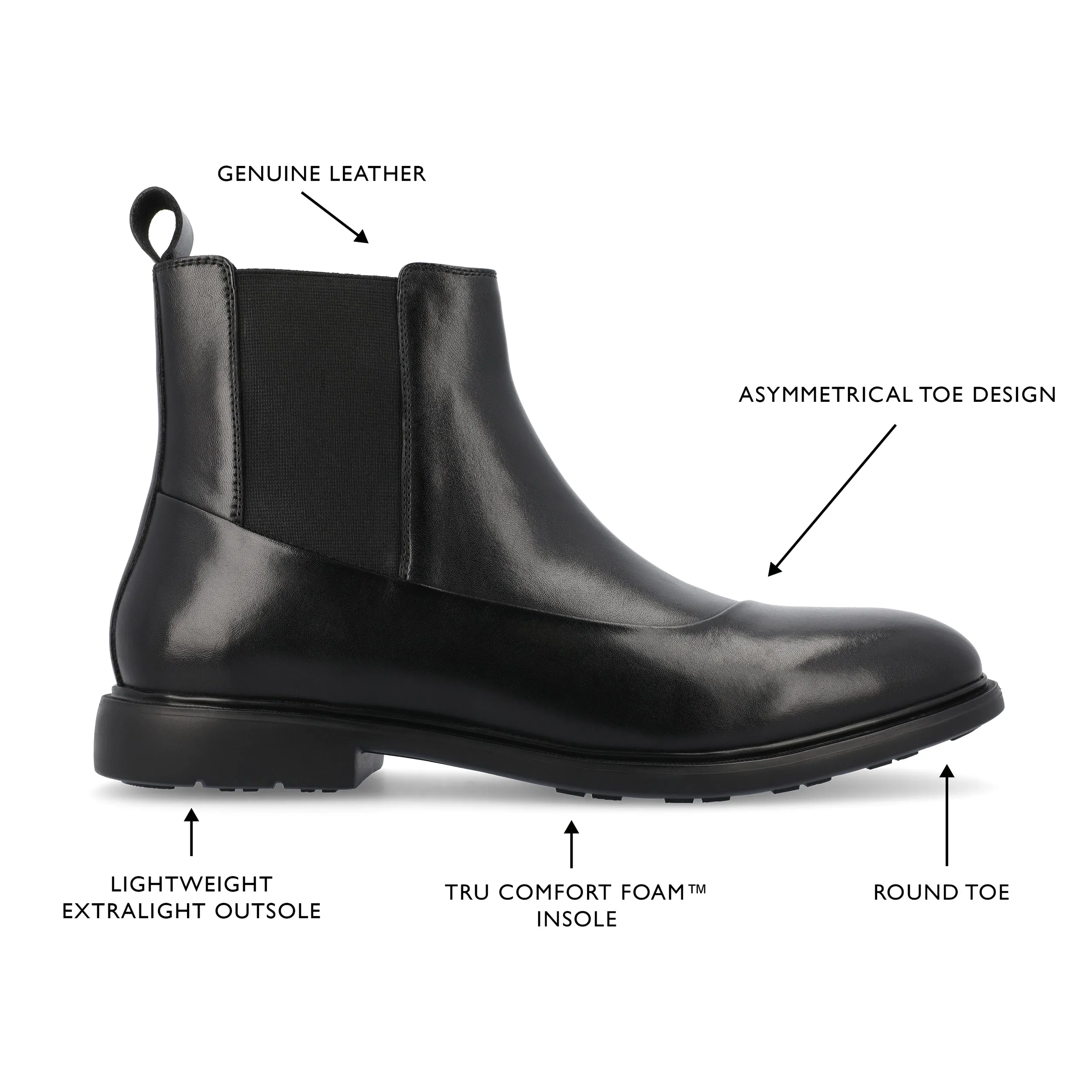 Thomas & Vine Hanford Plain Toe Chelsea Boot