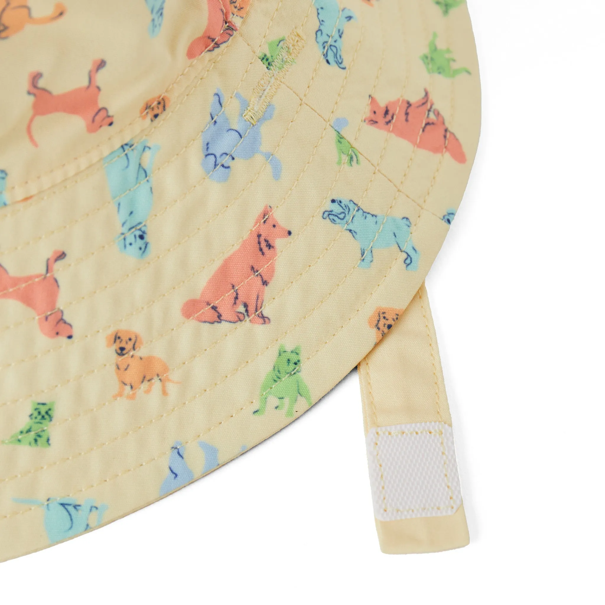 Toddler Playful Dog Pattern Made in the Shade Bucket Hat Life is Good