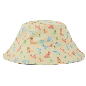 Toddler Playful Dog Pattern Made in the Shade Bucket Hat Life is Good