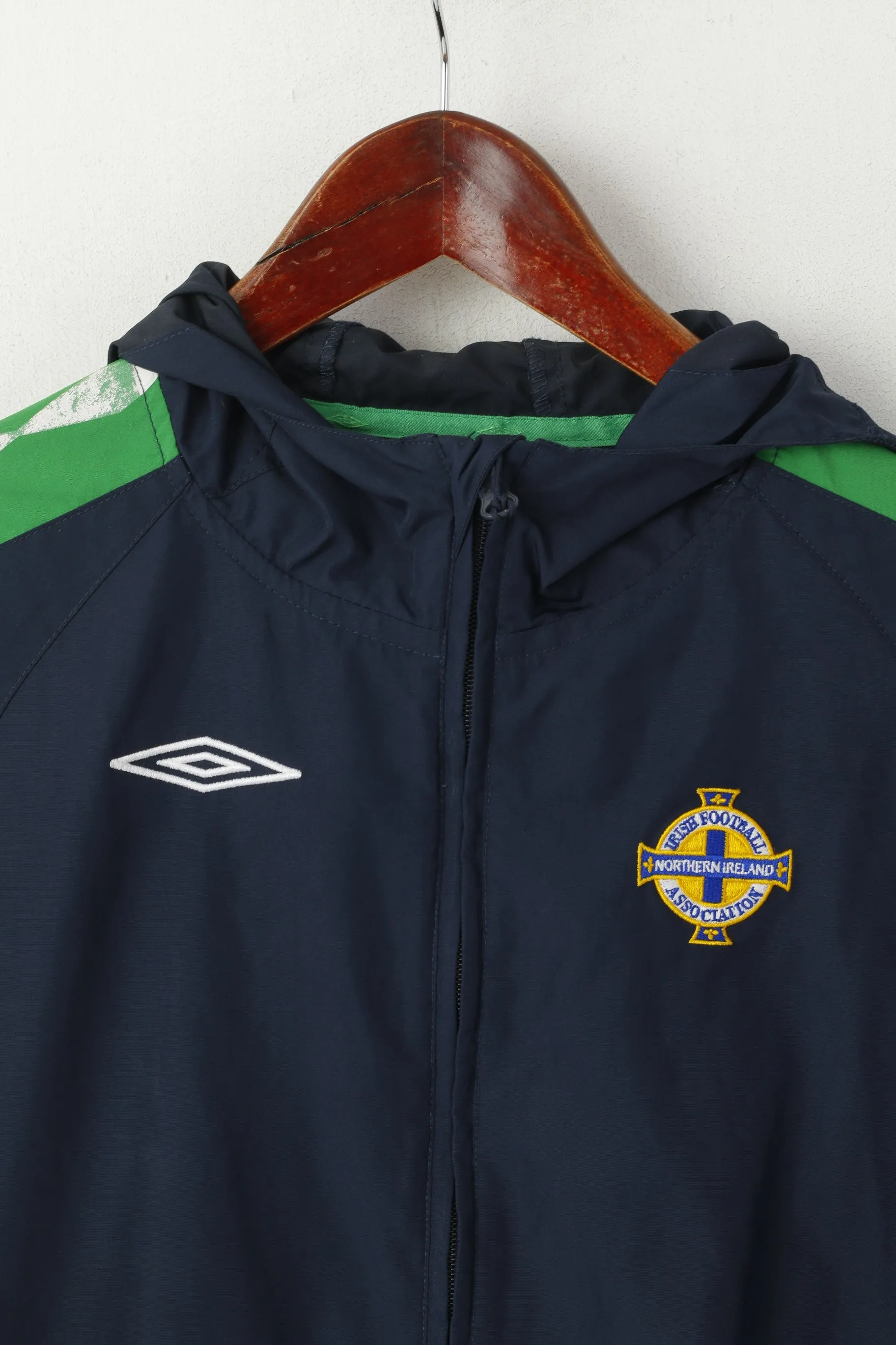Umbro Boys XLB 158 Jacket Navy Ireland Irish Football Association Zip Up Top