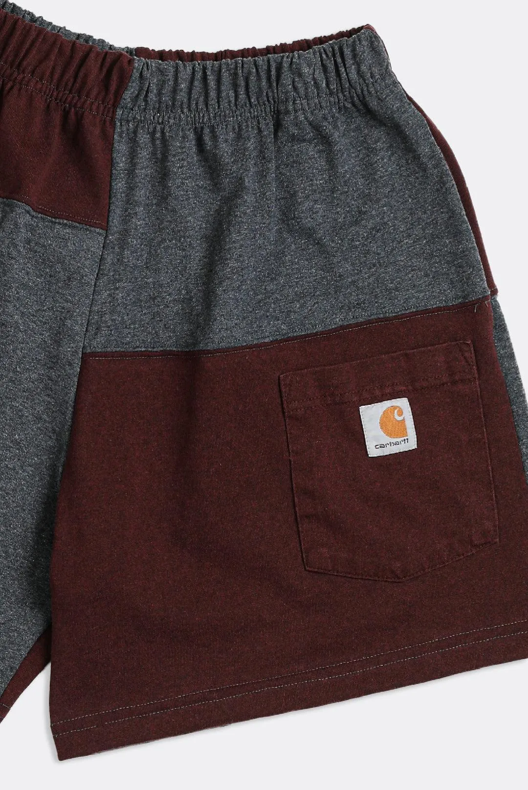 Unisex Rework Carhartt Patchwork Tee Shorts - S Frankie