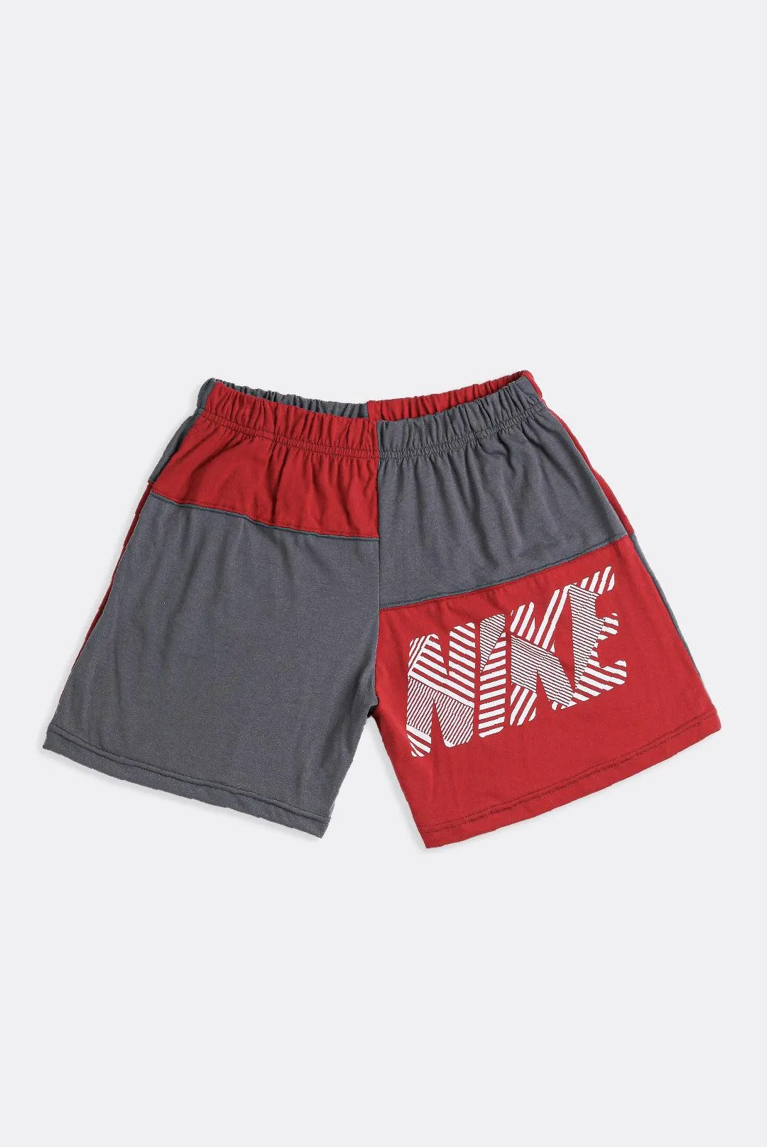 Unisex Rework Nike Patchwork Tee Shorts - M Frankie