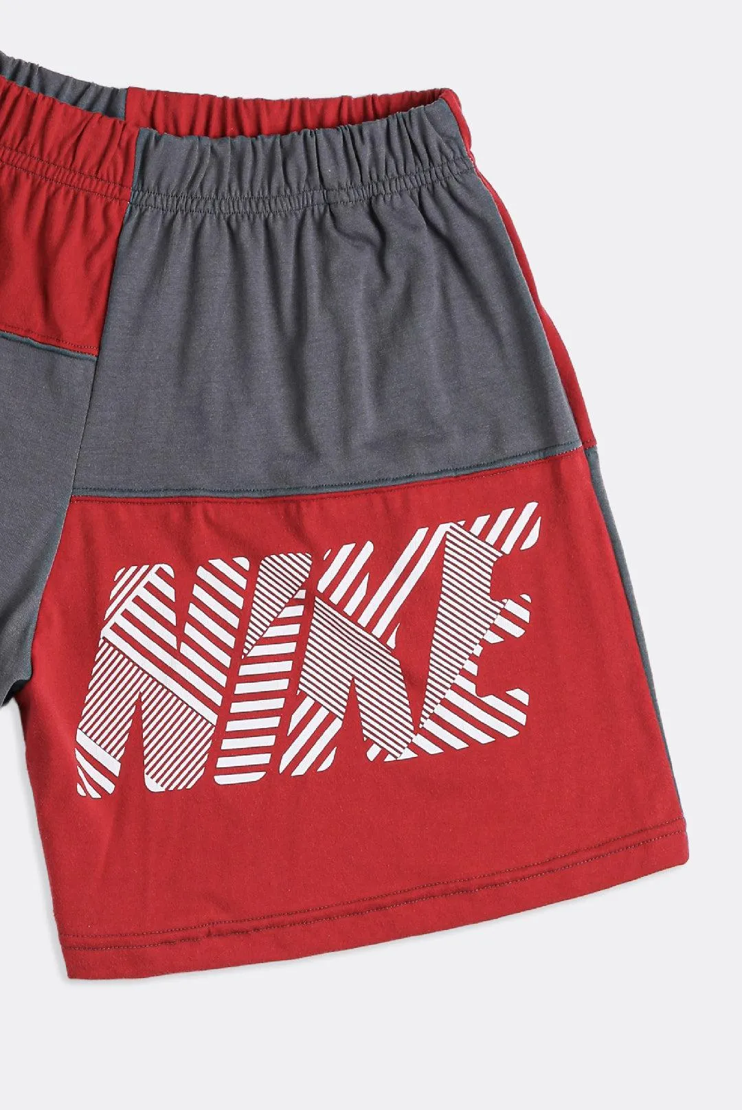 Unisex Rework Nike Patchwork Tee Shorts - M Frankie