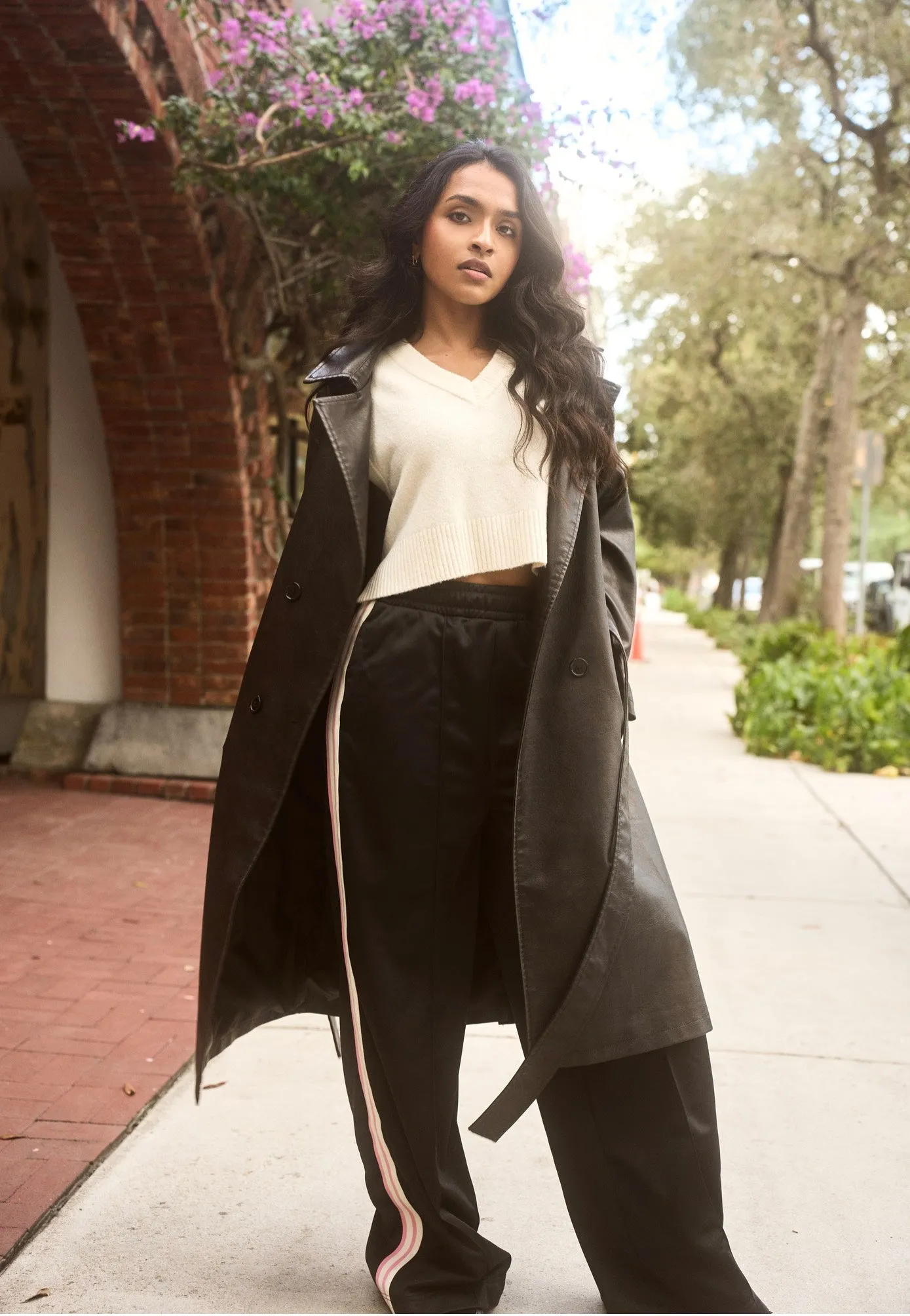 Urban Classics - Ladies Vintage Leather - Trenchcoat