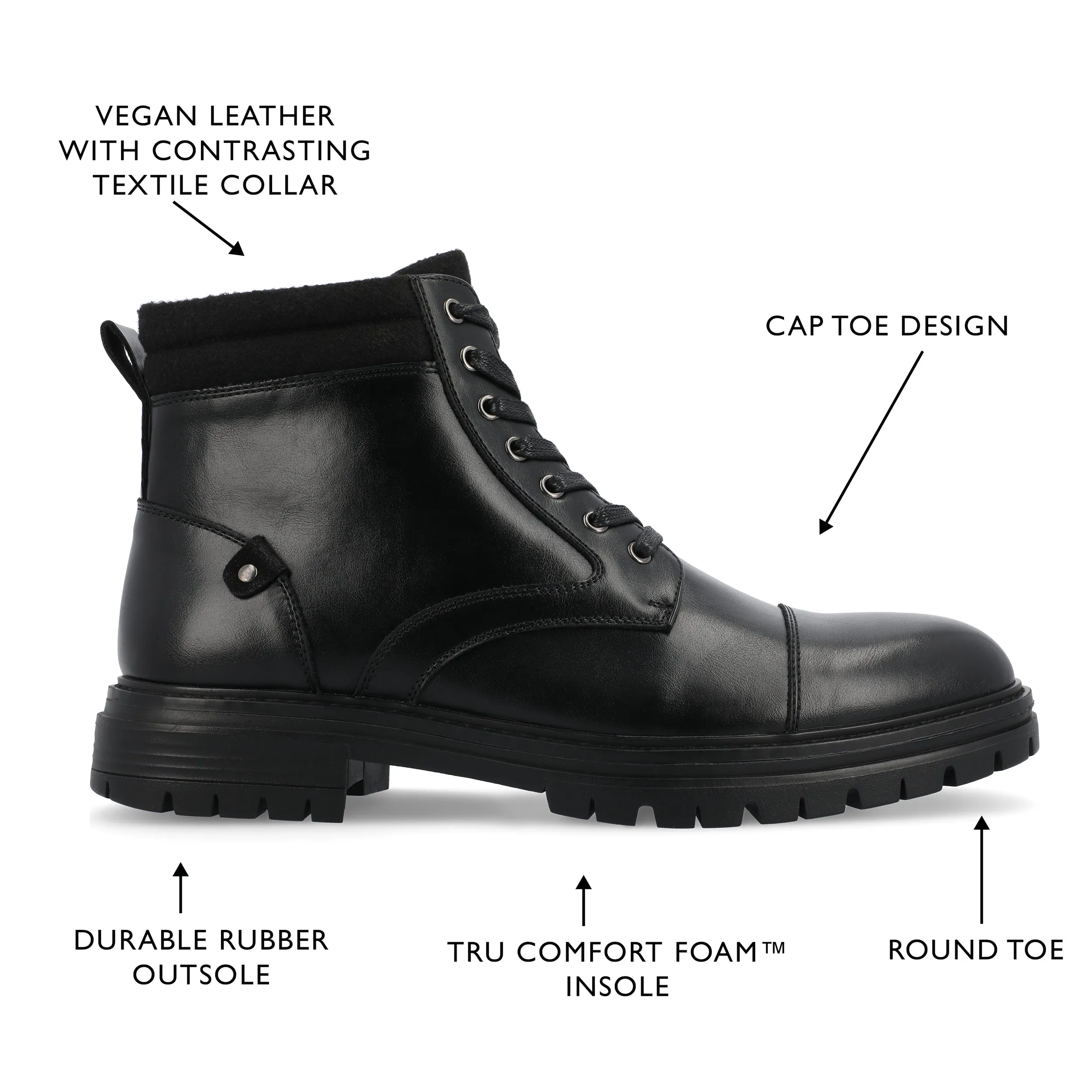 Vance Co. Fegan Cap Toe Boot