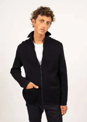 Veste zippe Quiberon - en laine (NAVY)