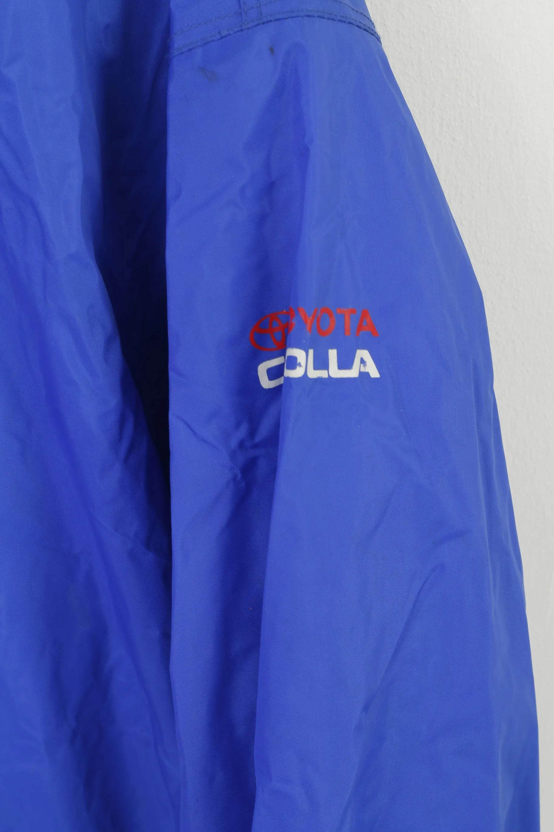 Vintage Men XL Jacket Blue Nylon Phil Collins Dance into Europe 1977 Hood Top