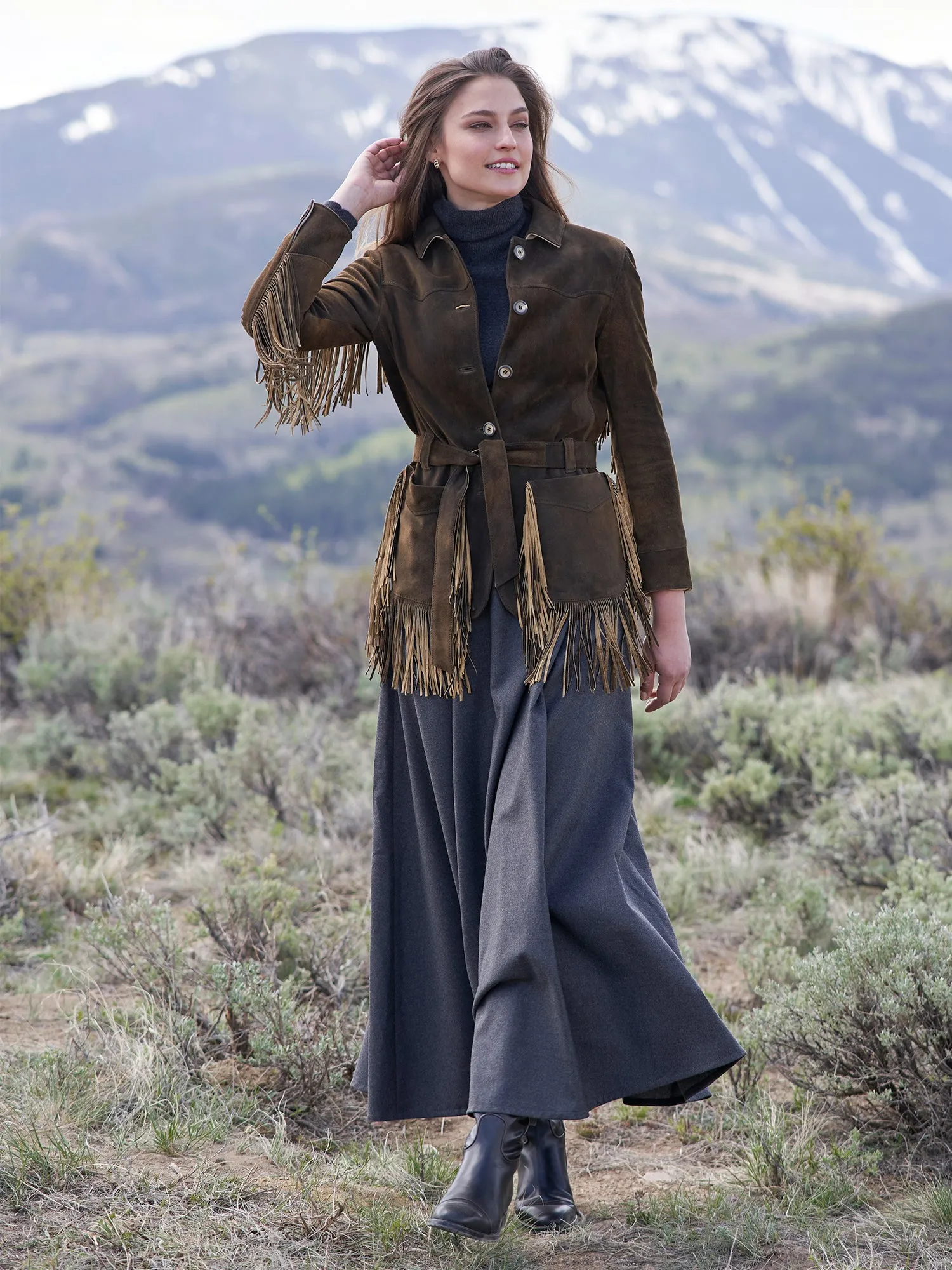 Wild Horses Fringe Leather Jacket