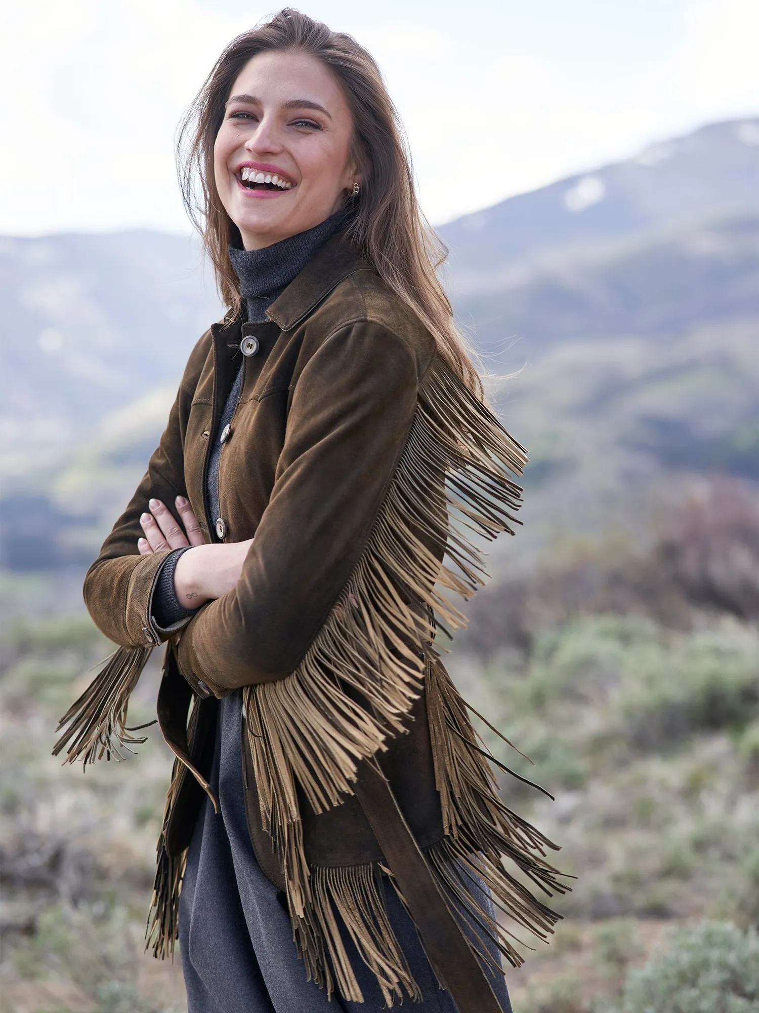 Wild Horses Fringe Leather Jacket